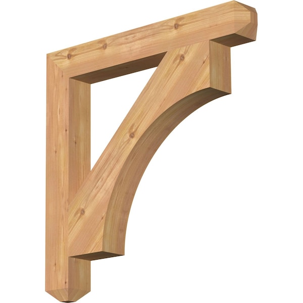 Ekena Millwork Westlake Craftsman Smooth Bracket, Western Red Cedar, 3 1/2"W x 28"D x 28"H BKT04X28X28WTL04SWR - main